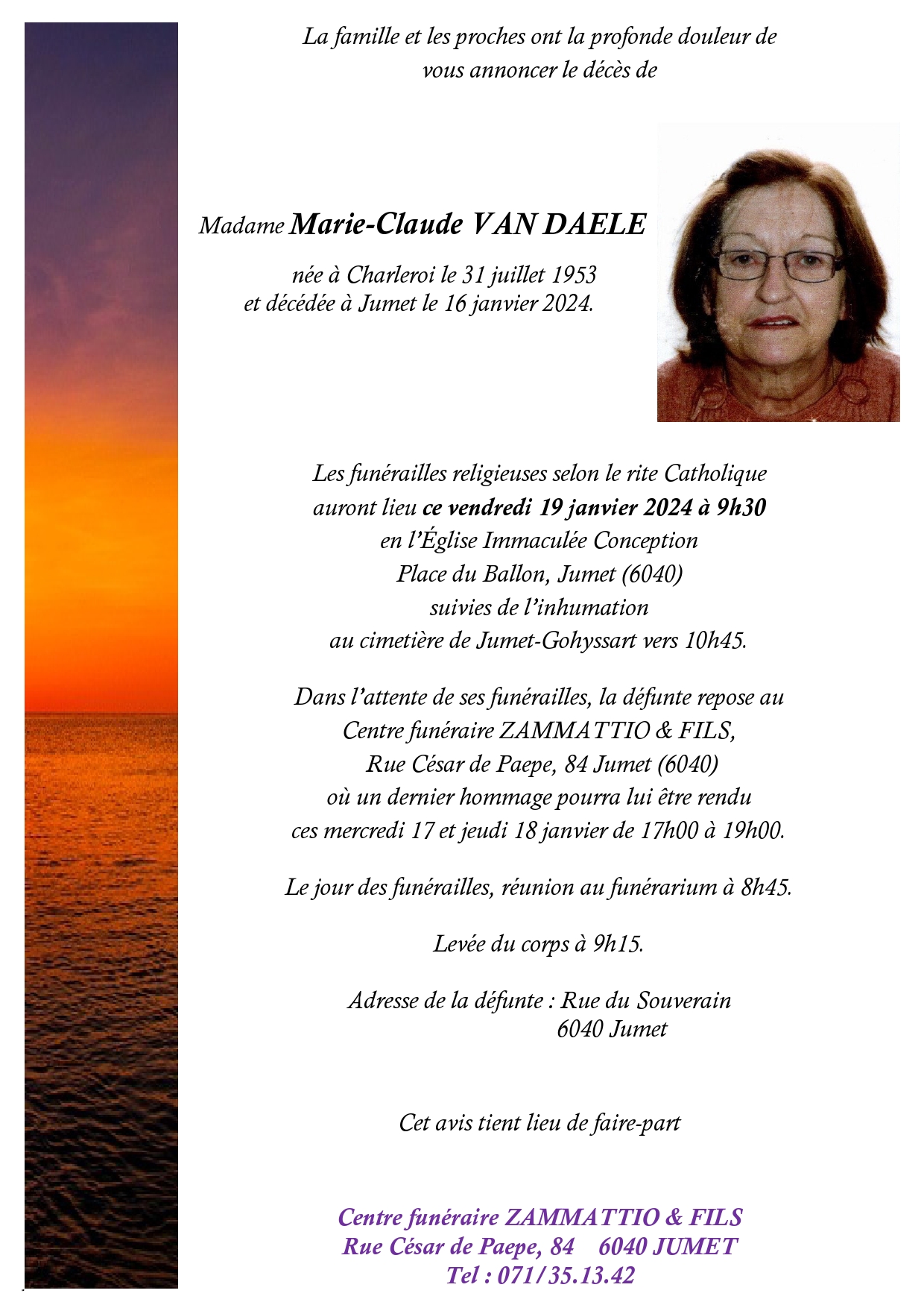 Marie-Claude VAN DAELE